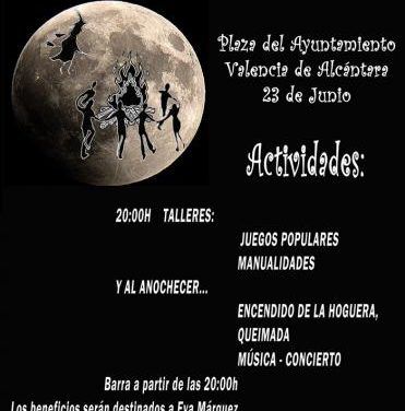La Asociación Valentiarte de Valencia de Alcántara organiza una fiesta benéfica en la Noche de San Juan