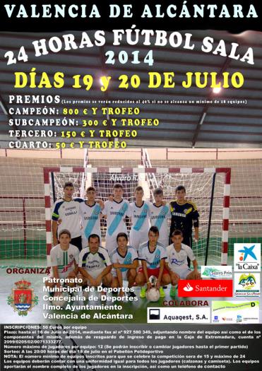 El Pabellón Polideportivo de Valencia de Alcántara acoge este fin de semana un torneo de fútbol 24 horas