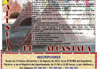 El Ayuntamiento de Valencia de Alcántara celebra el XIX Concurso Internacional de Albañilería