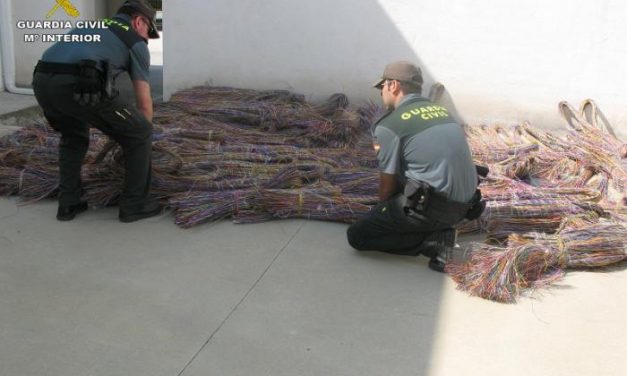 La Guardia Civil desarticula una organización radicada en Madrid y evita el robo de dos toneladas de cobre