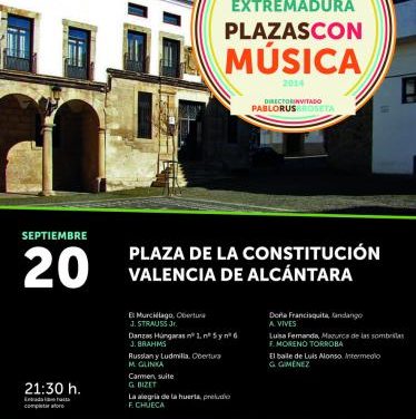 La Orquesta de Extremadura ofrece un concierto este sábado en Valencia de Alcántara