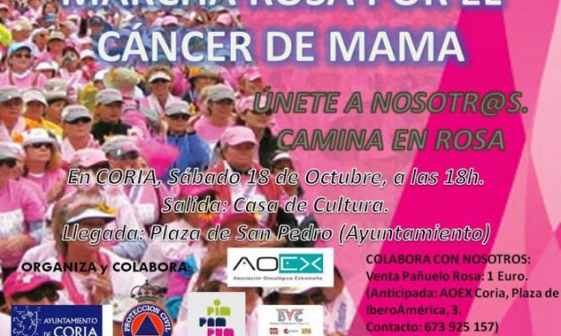 La delegación cauriense  de la Asociación Oncológica organiza una marcha solidaria contra el cáncer