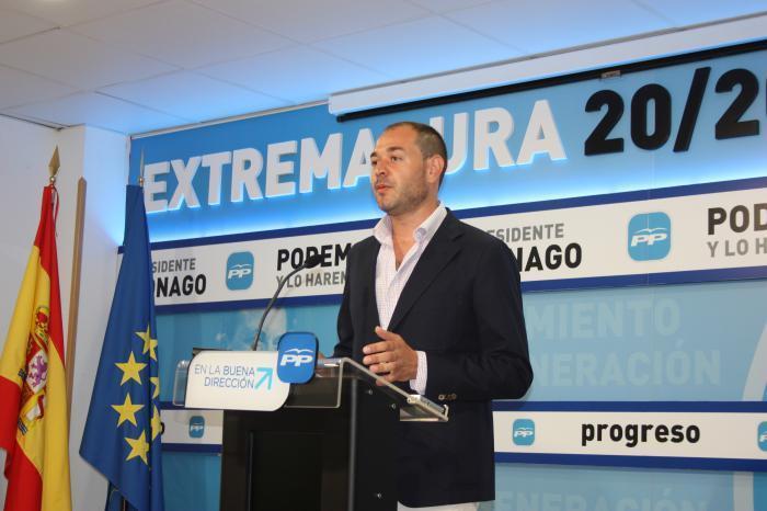 El PP de Extremadura exige que el PSOE «explique a los extremeños los asuntos sin aclarar en el caso Bernal»