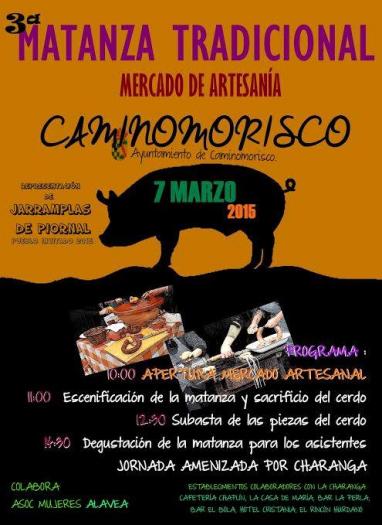 Caminomorisco invita a los extremeños a disfrutar este sábado de la matanza tradicional