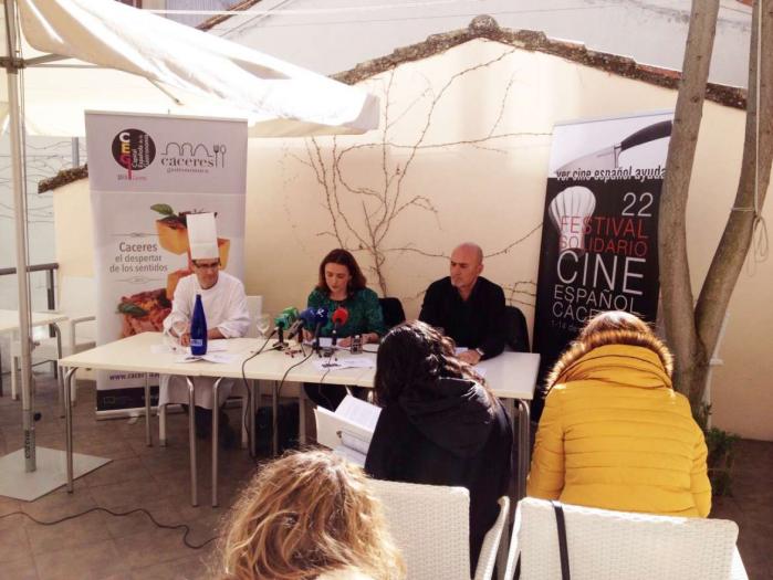 El Festival Solidario de Cine Español de Cáceres une el séptimo arte con la gastronomía