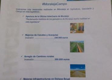 El PP recuerda a los vecinos de Moraleja las inversiones por más de 550.000 euros en materia de agricultura