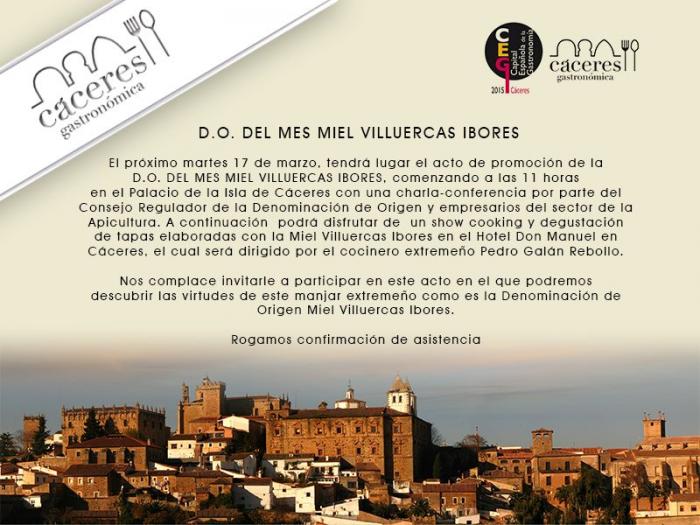 La Miel Villuercas Ibores es la Denominación de Origen de este mes en Cáceres Capital Gastronómica