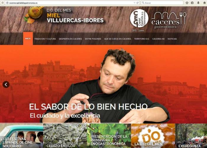 La nueva web de Cáceres Capital Gastronómica 2015 difunde noticias relacionadas con el evento