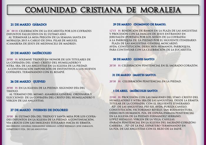 Moraleja presenta el programa de Semana Santa y apela a la participación ciudadana