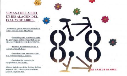 El Instituto de Educación Secundaria Alagón apuesta por el uso de la bicicleta como medio de transporte
