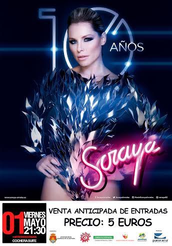 Soraya Arnelas celebrará el primer concierto de su gira «10 años» en Valencia de Alcántara