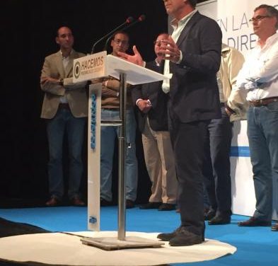 Laureano León reitera en Sierra de San Pedro que el PP ha puesto fin al «ambiente desolador que dejó el PSOE»
