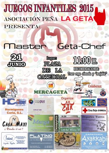 La Peña La Geta de Coria se propone congregar a 200 niños en los juegos «Master Geta-Chef»
