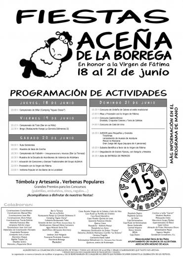 La Aceña de la Borrega celebra este fin de semana las fiestas en honor a la Virgen de Fátima