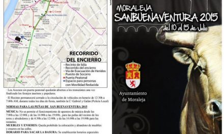 El Ayuntamiento de Moraleja elabora un folleto con el recorrido de los encierros de San Buenaventura