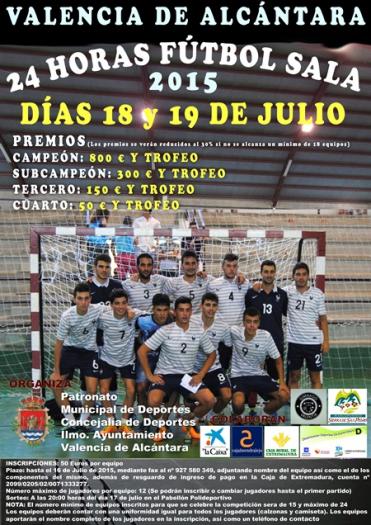 Valencia de Alcántara acogerá este fin de semana el torneo 24 horas de fútbol sala