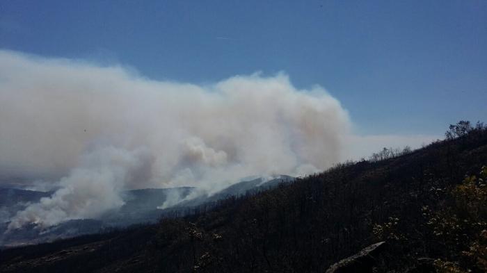Se mantiene el Nivel 2 en el incendio de Sierra de Gata como medida de precaución