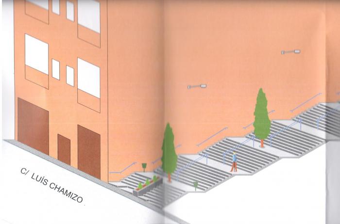 Las obras de las escaleras de la calle Cervantes de Coria arrancan esta semana con 78.000 euros de inversión