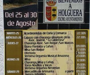 Holguera celebra esta semana sus fiestas patronales en honor a San Roque