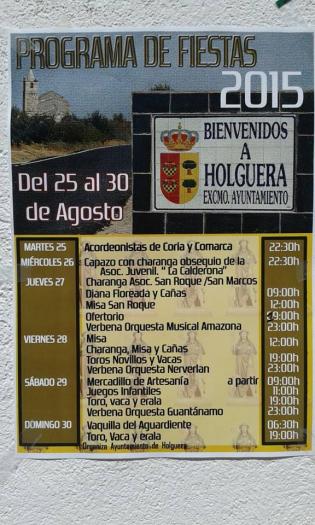 Holguera celebra esta semana sus fiestas patronales en honor a San Roque