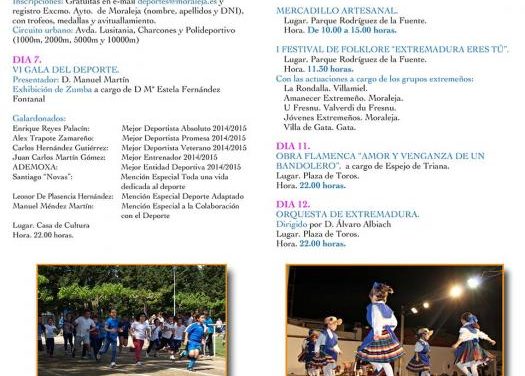 Moraleja apuesta por el deporte, el teatro y el folklore en la celebración del Día de Extremadura