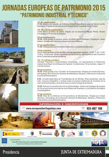 Extremadura se suma durante septiembre y octubre a las Jornadas Europeas de Patrimonio