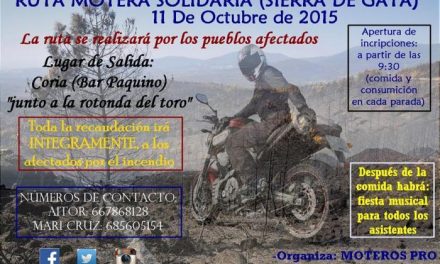 Moteros Pro ultima los preparativos de la ruta solidaria de este domingo en Sierra de Gata