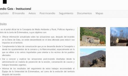 La Junta habilita una web con información sobre los trabajos realizados en Sierra de Gata tras el incendio