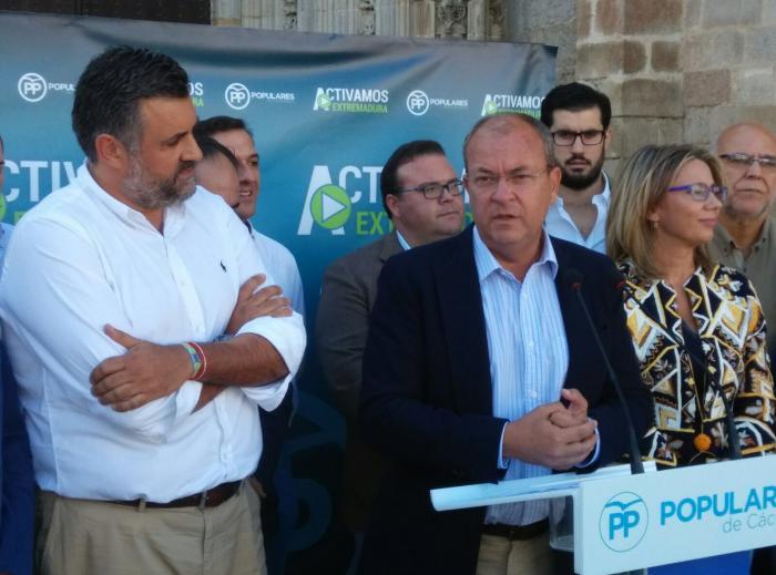 Monago afirma que la única oposición que tiene el gobierno socialista en Extremadura es el PP