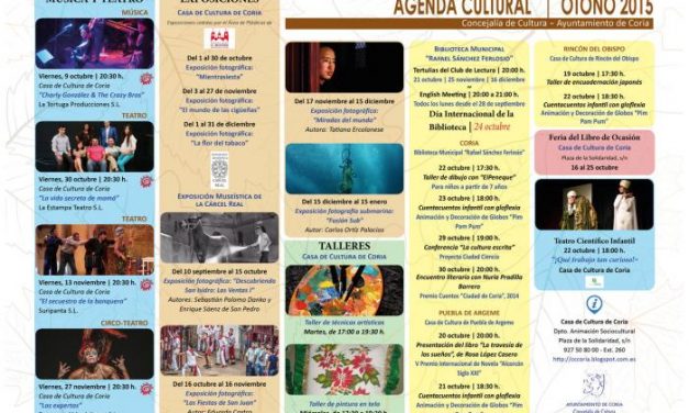 El Ayuntamiento de Coria acerca la actividad artística a los visitantes en el Otoño Cultural