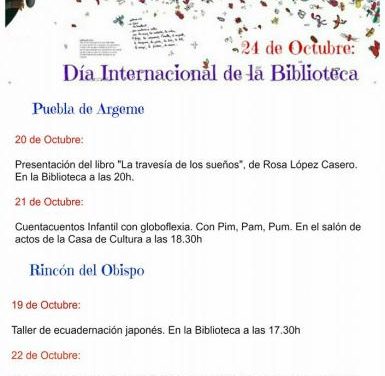 Puebla de Argeme y Rincón del Obispo celebrarán el Día Internacional de la Biblioteca con talleres y cuentacuentos