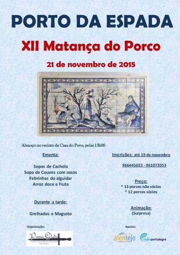El municipio luso de Porto da Espada acogerá el 21 de noviembre la tradicional matanza del cerdo