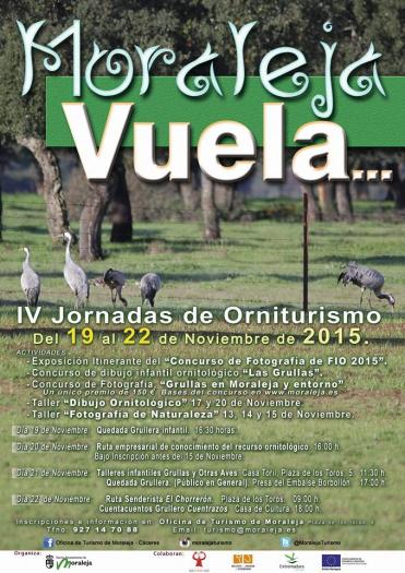 Las IV Jornadas de Orniturismo Moraleja Vuela se desarrollarán del 19 al 22 de este mes