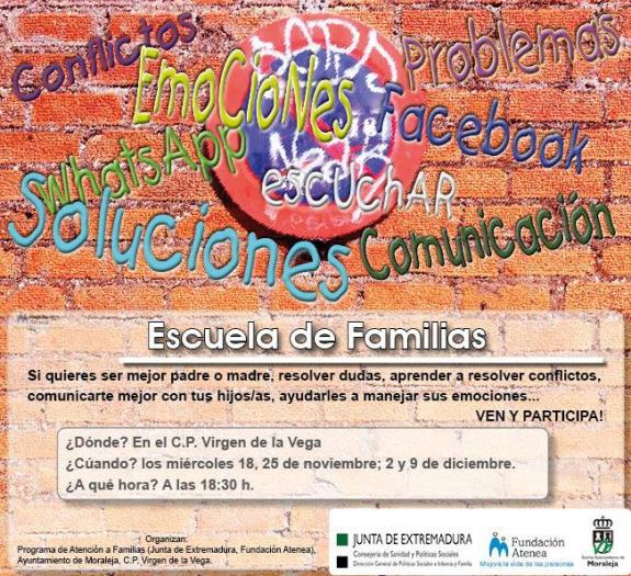El Colegio Virgen de la Vega de Moraleja se suma a la iniciativa del consistorio de la Escuela de Familias