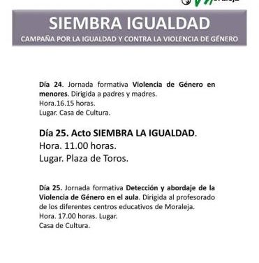 El Ayuntamiento de Moraleja lanza la campaña «Siembra Igualdad» contra la violencia machista