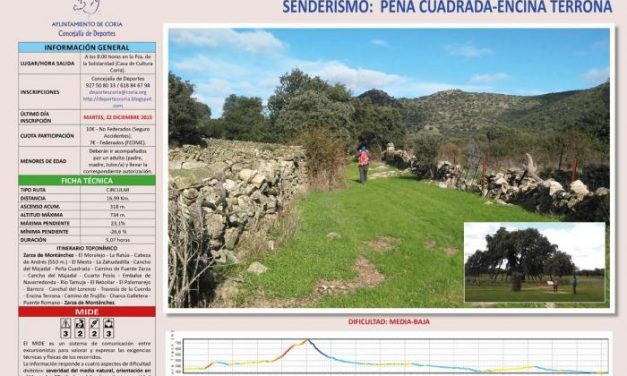Coria cierra su ciclo de actividades senderistas con la ruta por el entorno de Zarza de Montánchez