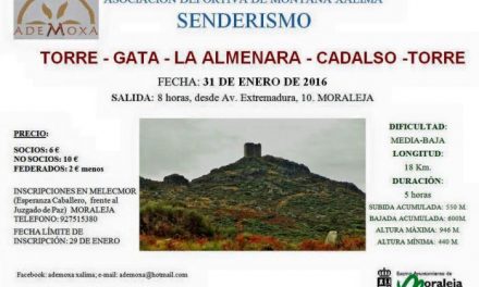 La Asociación Deportiva Xálima organiza una ruta senderista por Sierra de Gata el próximo 31 de enero