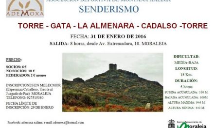 La Asociación Xálima organiza una ruta senderista por Sierra de Gata este domingo
