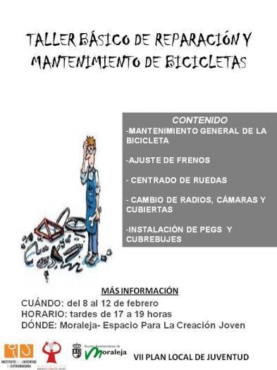 El Espacio Joven de Moraleja abre el plazo de inscripción del taller de mantenimiento de bicicletas