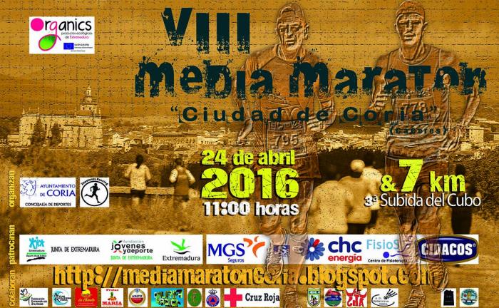Coria celebrará el próximo 24 de abril la Media Maratón Ciudad de Coria y el Cross Urbano Subida del Cubo
