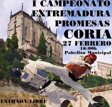 Coria acogerá el 27 de este mes el I Campeonato de Taekwondo de Extremadura «Promesas»