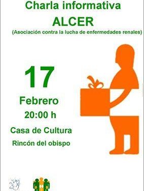 La casa de cultura de Rincón del Obispo acogerá este miércoles una charla sobre enfermedades renales