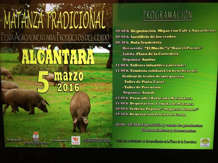 El Ayuntamiento de Alcántara ofrecerá más de 1.200 kilos de carne en la matanza tradicional