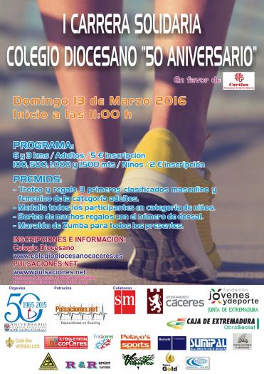 La Diócesis de Coria-Cáceres celebrará este domingo la I Carrera Popular Solidaria a favor de Cáritas