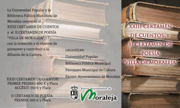 El Ayuntamiento de Moraleja convoca una nueva edición del Certamen de Cuentos y Poesía «Villa de Moraleja»