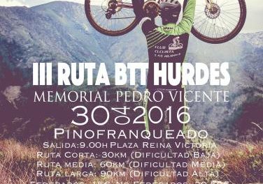 Pinofranqueado acogerá el próximo 30 de abril la III Ruta  BTT Hurdes-Momorial Podro Vicente