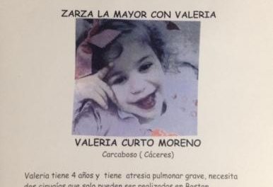Zarza la Mayor celebrará el 9 de abril una ruta solidaria a favor de una niña enferma de Carcaboso