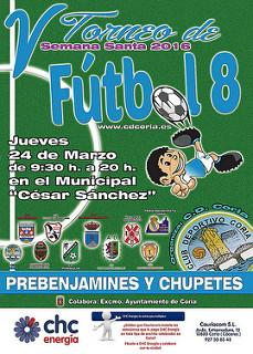 Coria celebrará este jueves el V Torneo Semana Santa de Fútbol 8 con las categorías prebenjamín y chupete