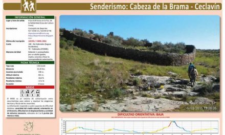 Coria organiza la Ruta Senderista «Cabeza de la Brama-Ceclavín» el próximo 10 de abril