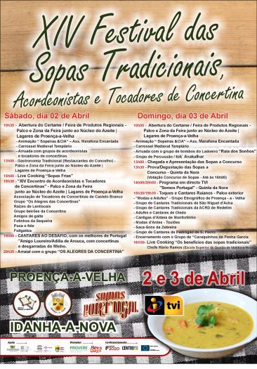 Proença-a-Velha celebrará este fin de semana el XIV Festival de las Sopas Tradicionales